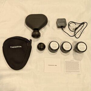 EUC Theragun Mini + 5 Attachments, Including 2 Extra Supersoft Ones + Zip Case